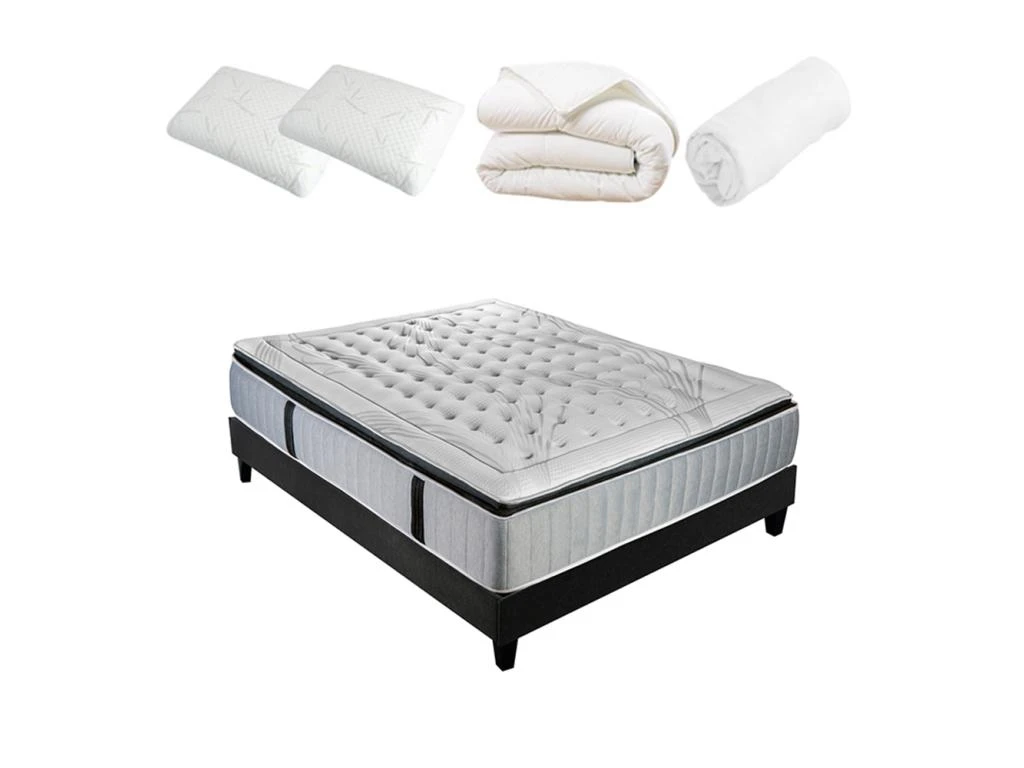 OLYMPE LITERIE | Pack Prêt à Dormir PHIGALIE 160x200 Cm | Matelas Ressorts Ensachés + Sommier + Accessoires 3 OLYMPE LITERIE | Pack Prêt à Dormir PHIGALIE 160x200 Cm | Matelas Ressorts Ensachés + Sommier + Accessoires