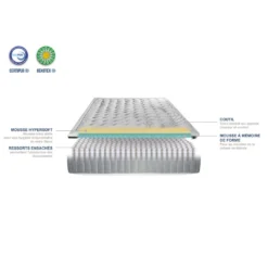 OLYMPE LITERIE | Pack Prêt à Dormir PHIGALIE 160x200 Cm | Matelas Ressorts Ensachés + Sommier + Accessoires 11 OLYMPE LITERIE | Pack Prêt à Dormir PHIGALIE 160x200 Cm | Matelas Ressorts Ensachés + Sommier + Accessoires -Sominova Soldes Boutique ensemble matelas sommier 9324277