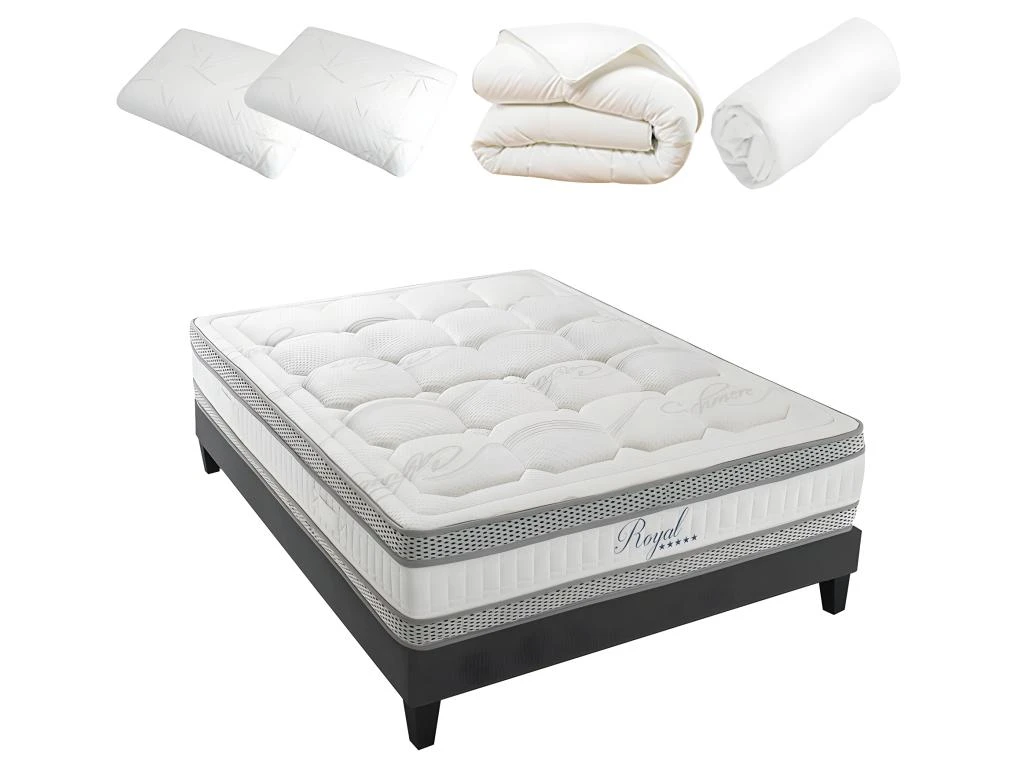 HYPSOM | Pack Prêt à Dormir ROYAL 5* 140x190 Cm | Matelas Mémoire De Forme + Sommier + Accessoires 3 HYPSOM | Pack Prêt à Dormir ROYAL 5* 140x190 Cm | Matelas Mémoire De Forme + Sommier + Accessoires