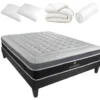 HYPSOM | Pack Prêt à Dormir ELEGANCE 160x200 Cm | Matelas Mémoire De Forme + Sommier + Accessoires -Sominova Soldes Boutique ensemble matelas sommier 9324829