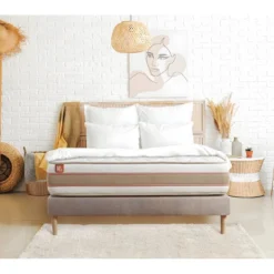 Matelas LE DÉLICAT 160x200cm Ressorts Ensachés + Mémoire De Forme 5 Zones De Confort - Ep. 26cm