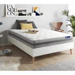 ACTISOM Matelas Mémoire De Forme 200x200 Cm Maxi épaisseur 5zones De Confort