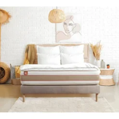 Matelas LE DÉLICAT 90x190 Cm Ressorts Ensachés + Mémoire De Forme 5 Zones De Confort - Ep. 26cm
