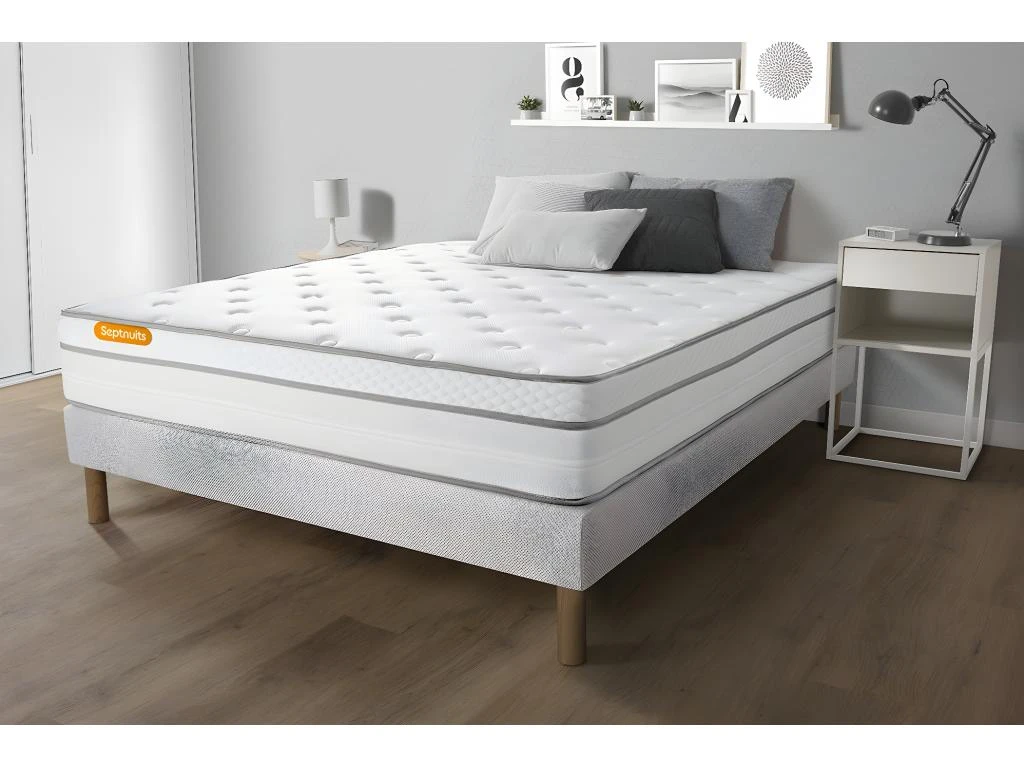 Matelas 140x190 Memo Luxe Ressorts Ensachés + Mémoire De Forme 5 Zones De Confort MAXI épaisseur 3 Matelas 140x190 Memo Luxe Ressorts Ensachés + Mémoire De Forme 5 Zones De Confort MAXI épaisseur