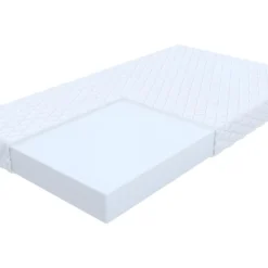 Matelas Enfant BRESSO 90x200 En Mousse HR - Mi Ferme - Epaisseur 10 Cm Blanc -Sominova Soldes Boutique matelas 10559473