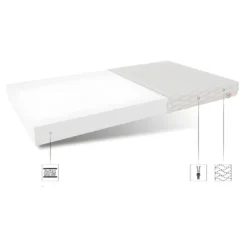 Matelas Enfant BRESSO 90x200 En Mousse HR - Mi Ferme - Epaisseur 10 Cm Blanc -Sominova Soldes Boutique matelas 10559475