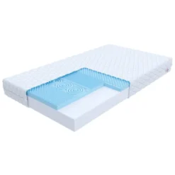 Matelas Enfant BURGOSS 90x190 En Mousse HR - Mi Ferme - Epaisseur 12 Cm Blanc -Sominova Soldes Boutique matelas 10559927