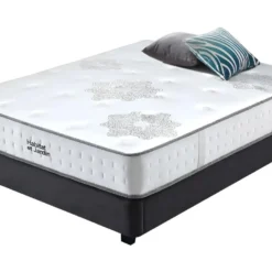 Matelas Ressorts Et à Mémoire De Forme "Josey" - 90 X 190 X 25 Cm - Blanc / Gris