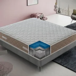 Matelas à Ressorts Ensachés Et Mousse à Mémoire De Forme, Gold Relax, Hauteur 25 Cm, Gel à Mémoire De 4 Cm 90x190 Cm