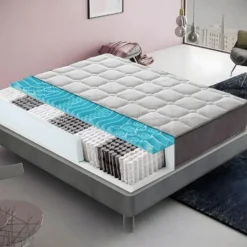 Matelas à Ressorts Ensachés Et Memory Foam - Memory Foam 5 Cm - Orthopédique – Résistant 120x190 Cm