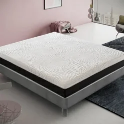 Matelas à Ressorts Ensachés, Mousse à Mémoire De Forme, Hauteur 25 Cm 13 Zones De Confort 90x190 Cm