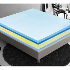 Matelas Mémoire De Forme - Haut 25 Cm – Mémoire 5 Cm - Orthopédie - Housse Amovible 200x200 Cm