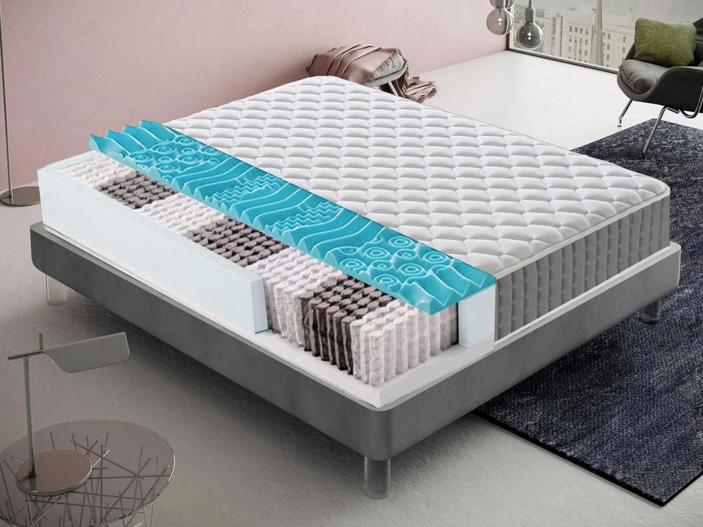 Matelas à Ressorts Ensachés Mémoire De Forme 9 Zones Différenciées Orthopédie - Anatomique - 150x190 Cm 3 Matelas à Ressorts Ensachés Mémoire De Forme 9 Zones Différenciées Orthopédie - Anatomique - 150x190 Cm