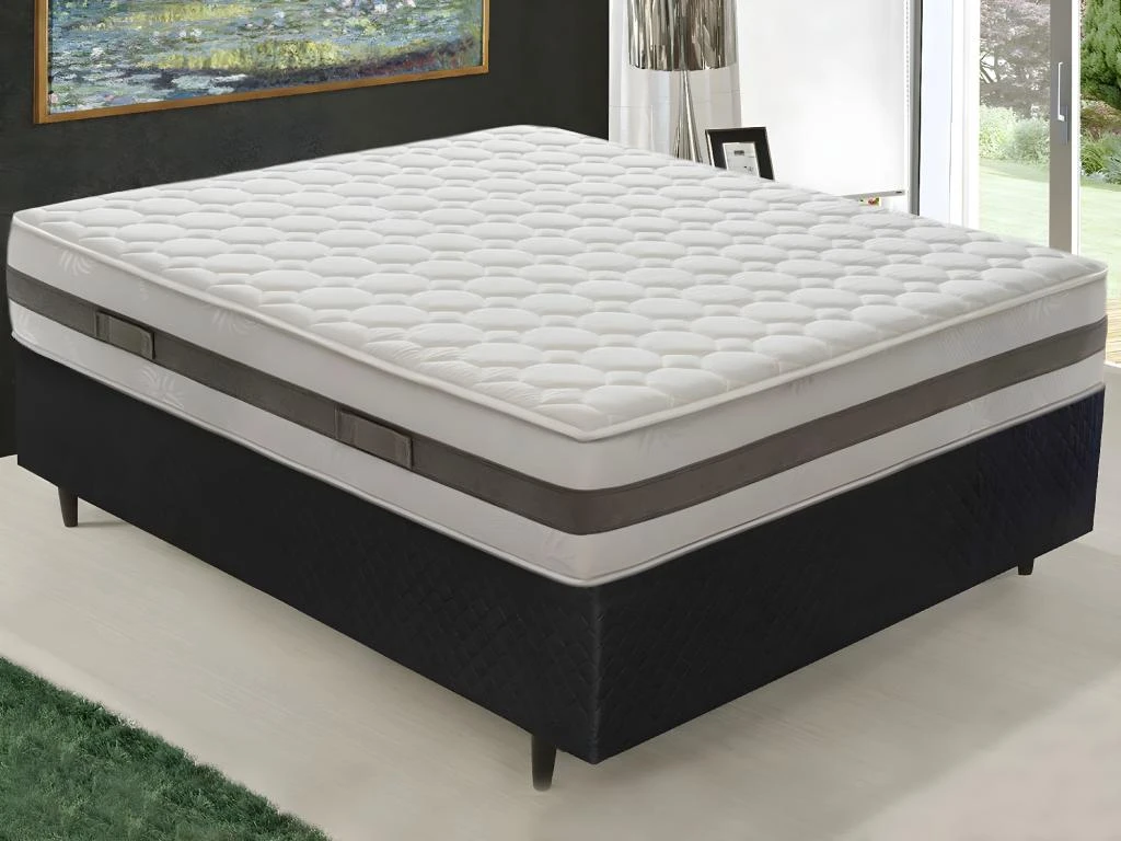 Matelas à Mémoire De Forme - Hauteur 29cm - 7cm De Mousse à Mémoire - Avec Zones Différenciées 200x200 Cm 3 Matelas à Mémoire De Forme - Hauteur 29cm - 7cm De Mousse à Mémoire - Avec Zones Différenciées 200x200 Cm