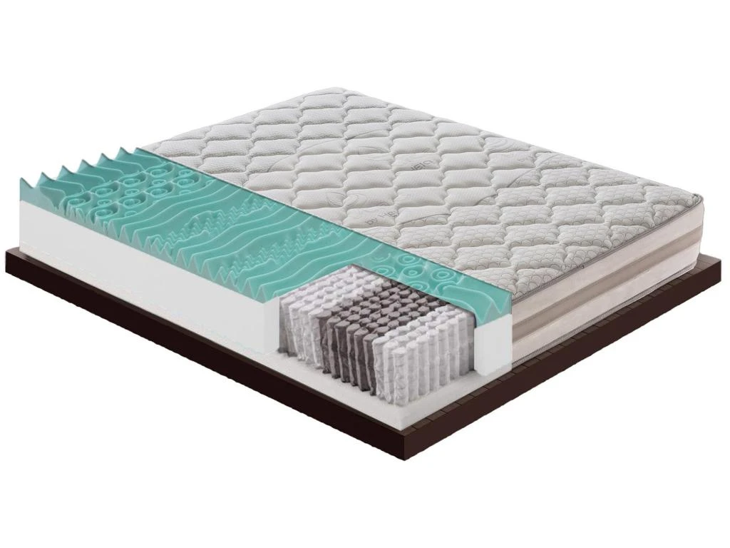 Matelas à Ressorts Ensachés Et à Mémoire De Forme - 9 Zones Différenciées - Déhoussable - Hauteur 25 Cm 200x200 Cm 4 Matelas à Ressorts Ensachés Et à Mémoire De Forme - 9 Zones Différenciées - Déhoussable - Hauteur 25 Cm 200x200 Cm – Image 2