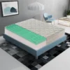 Matelas En Mousse Viscoélastique - 5 Cm De Mousse - 9 Zones De Confort - Hauteur 25 Cm 135x190 Cm -Sominova Soldes Boutique matelas 10720441