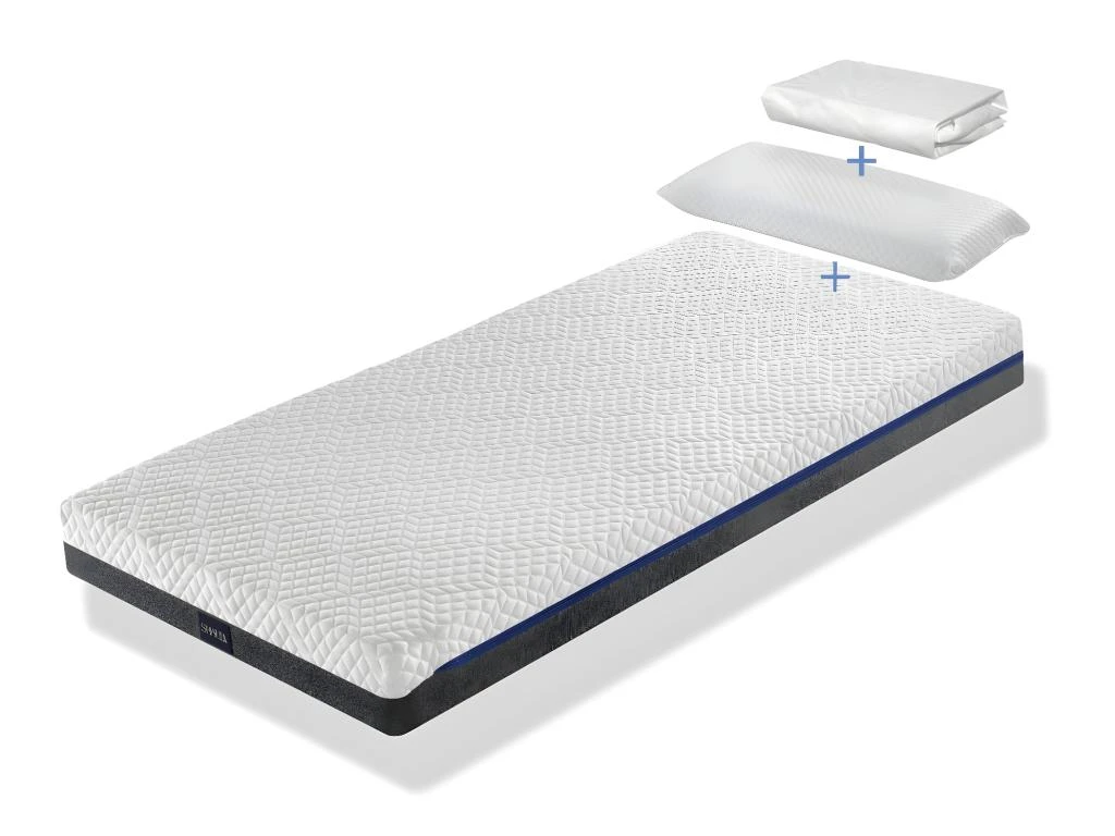 PACK Matelas Ressorts Ensaches 80X200X20 CM PLATON SPRING + 1X Oreiller A Memoire + 1X Protege Matelas, 3 PACK Matelas Ressorts Ensaches 80X200X20 CM PLATON SPRING + 1X Oreiller A Memoire + 1X Protege Matelas,