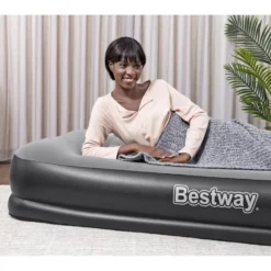 Matelas 1 Place 90 X 190 Cm Gonflable Noir Et Gris ép.36cm - TAKITI De BESTWAY -Sominova Soldes Boutique matelas 11594023