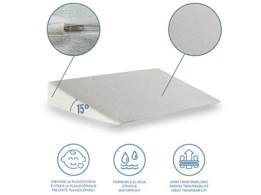 Pack Matelas ONIX 70x140 Epaisseur 11 Cm + Plan Incline 15º + Protege Matelas 70x140 Cm 5 Pack Matelas ONIX 70x140 Epaisseur 11 Cm + Plan Incline 15º + Protege Matelas 70x140 Cm – Image 3