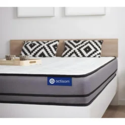 Matelas ACTILATEX 80x200cm 2 Faces à MÉMOIRE DE FORME + LATEX 3zones De Confort -Sominova Soldes Boutique matelas 12388493