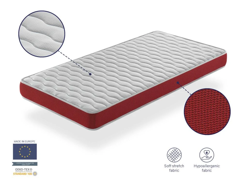 Matelas Bebe 67x137 VELVET Mousse, Epaisseur 11 Cm Respirante Et Ergonomique. Fermete Ideal Pour Bebe 4 Matelas Bebe 67x137 VELVET Mousse, Epaisseur 11 Cm Respirante Et Ergonomique. Fermete Ideal Pour Bebe – Image 2