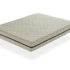 Matelas Naturel Ressorts Ensaches 180X200 ORGANIC FLORA, Épaisseur 25 CM, 100% Coton Et Lin, Dehoussable