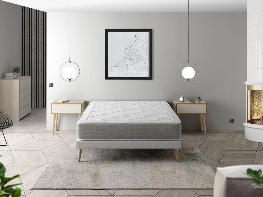 Matelas Ressorts Ensaches 120X190 CORAL, Epaisseur 25 CM, Multicouche, Antistress, Ergonomique Et Respirant. Fermete 4/5 4 Matelas Ressorts Ensaches 120X190 CORAL, Epaisseur 25 CM, Multicouche, Antistress, Ergonomique Et Respirant. Fermete 4/5 – Image 2