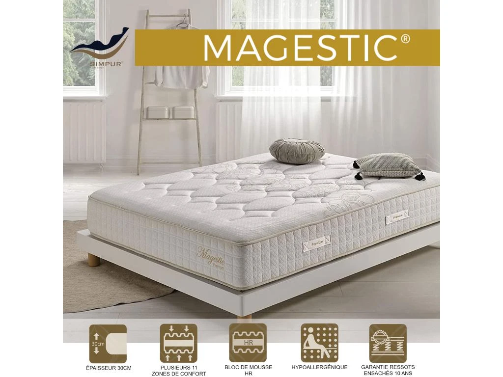 Matelas 135x190 Ressorts Magestic® | Ressorts Ensachés Avec Mousse á Mémoire | épaisseur 30 Cm - Avec 9 Couches Différentes 3 Matelas 135x190 Ressorts Magestic® | Ressorts Ensachés Avec Mousse á Mémoire | épaisseur 30 Cm - Avec 9 Couches Différentes