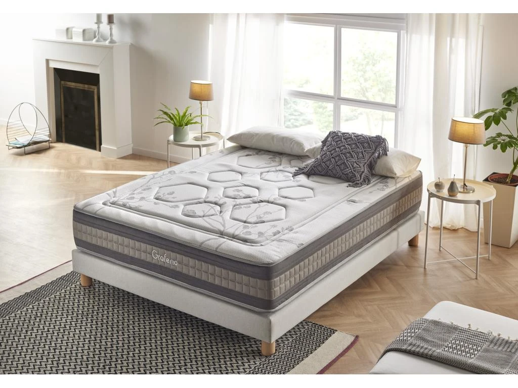 Matelas à Ressorts Ensachés 200x200 Graphène Design & Confort 29cm±2. 4 Matelas à Ressorts Ensachés 200x200 Graphène Design & Confort 29cm±2. – Image 2