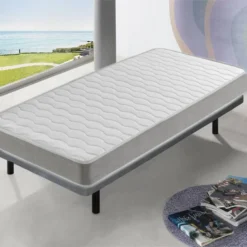 Pack Matelas 80X200 APOLO LIT ENFANT, Epaisseur 14 CM + 1 Oreiller A Memoire 80X35 + 1 Protege Matelas 80X200 -Sominova Soldes Boutique matelas 14612821
