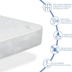 Pack Matelas 80X200 APOLO LIT ENFANT, Epaisseur 14 CM + 1 Oreiller A Memoire 80X35 + 1 Protege Matelas 80X200 -Sominova Soldes Boutique matelas 14612827