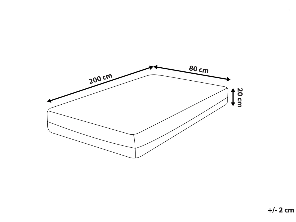 Matelas à Mémoire De Forme équilibré 80 X 200 Cm GLEE 5 Matelas à Mémoire De Forme équilibré 80 X 200 Cm GLEE – Image 3
