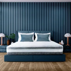 Matelas Double À Ressorts Ensachés 140x190cm Et Mousse À Mémoire De Forme - Housse Amovible