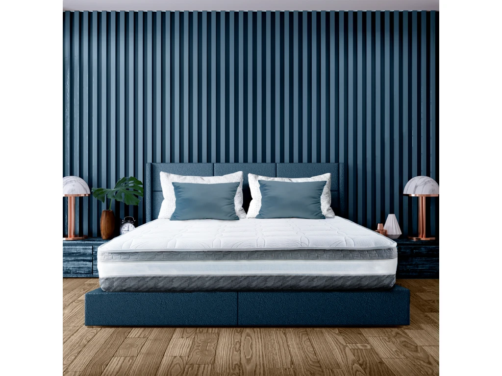 Matelas Double À Ressorts Ensachés 160x200cm Et Mousse À Mémoire De Forme - Housse Amovible 3 Matelas Double À Ressorts Ensachés 160x200cm Et Mousse À Mémoire De Forme - Housse Amovible