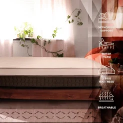 Matelas Double King-Size 180x200 Mémoire De Forme Hybride Mousse D'eau, Orthopédique Semi Rigide -Sominova Soldes Boutique matelas 18266057