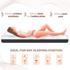 Matelas Double 160x200 Mémoire De Forme Hybride Mousse D'eau, Orthopédique Semi Rigide -Sominova Soldes Boutique matelas 18266069