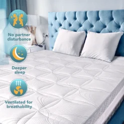 Matelas Double À Ressorts Ensachés 120x190cm Et Mousse À Mémoire De Forme - Housse Amovible -Sominova Soldes Boutique matelas 18266099