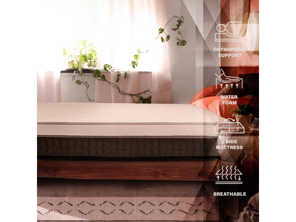 Matelas Simple 90x190 Mémoire De Forme Hybride Mousse D'eau, Orthopédique Semi Rigide 6 Matelas Simple 90x190 Mémoire De Forme Hybride Mousse D'eau, Orthopédique Semi Rigide – Image 4