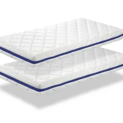 LOT X2 Matelas En Mousse Respirante 70X190 HERMES, Epaisseur 11 CM, Dehoussable, Ergonomique Et Adaptable