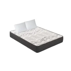 Matelas Ressorts Ensachés 25cm D'épaisseur + Oreillers, Accueil Viscolatex - 160x200
