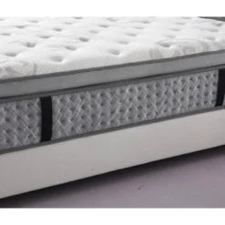 Matelas Ressorts "Laura" - 140 X 190 Cm - Blanc / Gris -Sominova Soldes Boutique matelas 20940907
