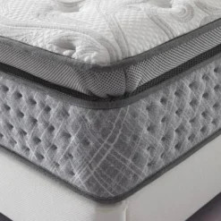 Matelas Ressorts "Laura" - 140 X 190 Cm - Blanc / Gris -Sominova Soldes Boutique matelas 20940909