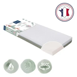 Matelas Bébé Déhoussable ALOE VERA 60x120 Cm -Sominova Soldes Boutique matelas 21235165