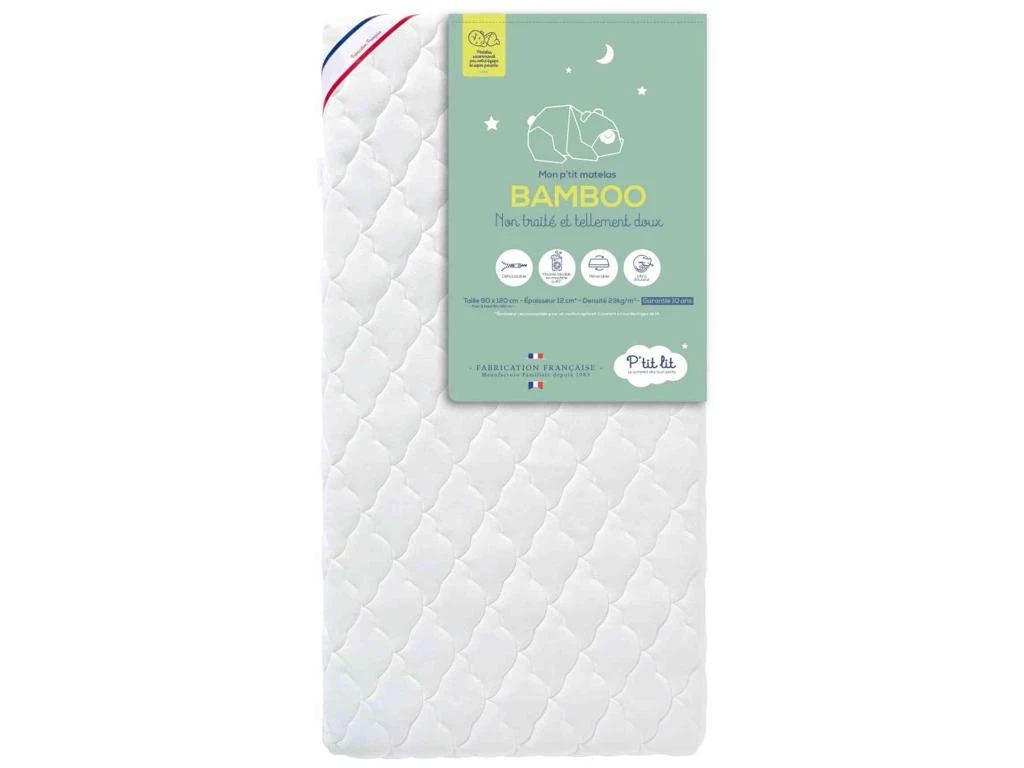 Matelas Bébé Déhoussable Ultra-doux BAMBOO Sans Traitement 60x120 3 Matelas Bébé Déhoussable Ultra-doux BAMBOO Sans Traitement 60x120