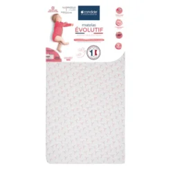 Matelas Bébé Déhoussable EVOLUTIF 60x120 Cm
