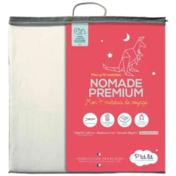 Matelas Bébé Pliant 2 Parties Déhoussable NOMADE PREMIUM 60x120 -Sominova Soldes Boutique matelas 21238081