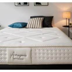 Matelas 90x200 Ressorts Amazonie Fresh | Ressorts Ensachés Fresh Multi Spring & Mémoire De Forme Hr | Soutien Morphologique Excellent - 25cm D'epaisseur -Sominova Soldes Boutique matelas 21963047