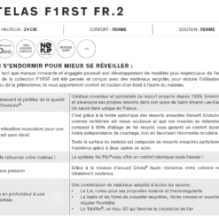 Matelas Simmons First FR.2 - 600 Ressorts Ensachés SenSoft Evolution 90x190 -Sominova Soldes Boutique matelas 22744669