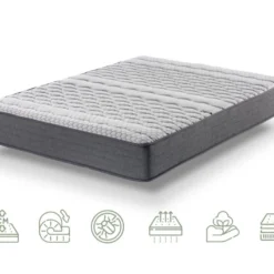 Matelas à Mémoire 25 CM - Fitness Sport Athérmique Relax Haute Detente 80X200