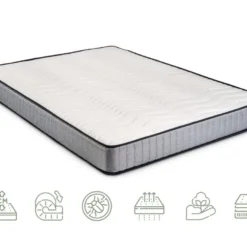Matelas 80x200 Mémoire 20 Cm Grand Fermeté |Qualité Extra Des Tissus Et Matières - Oeko-tex Et Sanitized